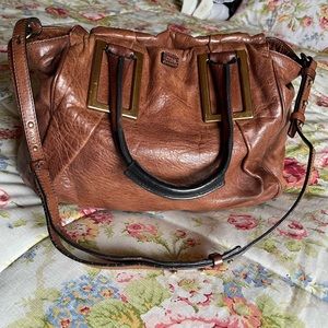Authentic Chloe Ethel Handbag Cognac